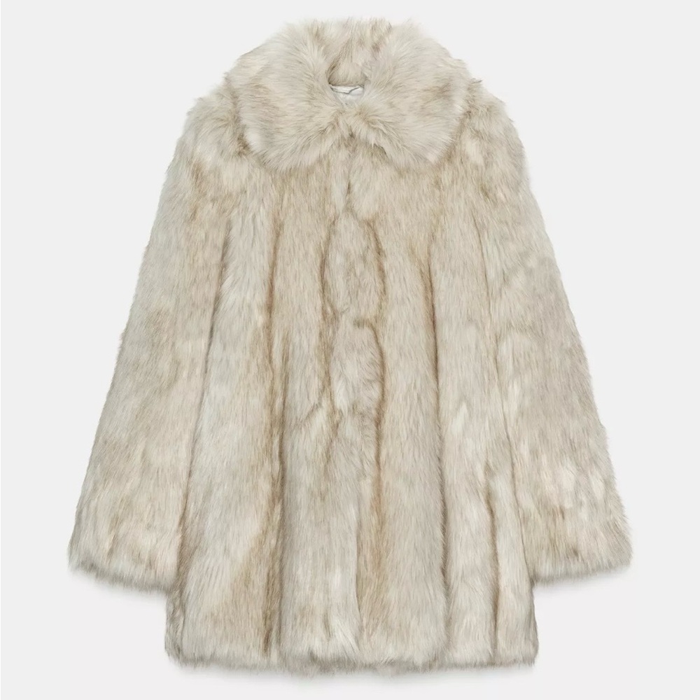Zara Faux Fur Mink Coat NWT